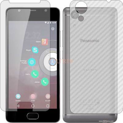 TELTREK Front and Back Screen Guard for PANASONIC RAY (Front Matte Finish & Back 3d Carbon Fiber)(Pack of 2)