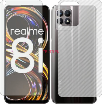 TELTREK Front and Back Screen Guard for REALME 8i RMX3151 (Front Matte Finish & Back 3d Carbon Fiber)(Pack of 2)