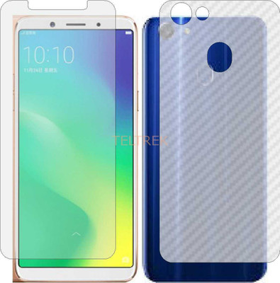 TELTREK Front and Back Screen Guard for OPPO A79 (Front Matte Finish & Back 3d Carbon Fiber)(Pack of 2)