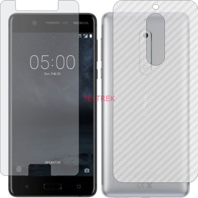TELTREK Front and Back Screen Guard for NOKIA TA 1053 NOKIA 5 (Front Matte Finish & Back 3d Carbon Fiber)(Pack of 2)