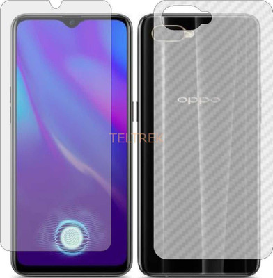 TELTREK Front and Back Screen Guard for OPPO CPH1893 K1 (Front Matte Finish & Back 3d Carbon Fiber)(Pack of 2)