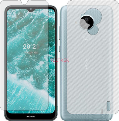 TELTREK Front and Back Screen Guard for NOKIA C30 (Front Matte Finish & Back 3d Carbon Fiber)(Pack of 2)