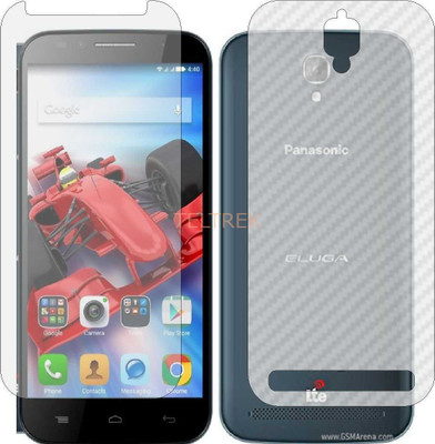 TELTREK Front and Back Screen Guard for PANASONIC ELUGA ICON (Front Matte Finish & Back 3d Carbon Fiber)(Pack of 2)