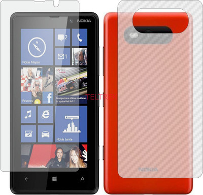 TELTREK Front and Back Screen Guard for NOKIA LUMIA 820 (Front Matte Finish & Back 3d Carbon Fiber)(Pack of 2)