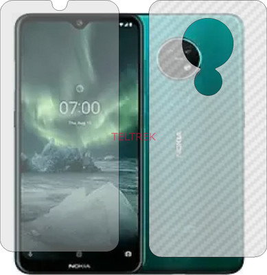 TELTREK Front and Back Screen Guard for NOKIA X20 5G (Front Matte Finish & Back 3d Carbon Fiber)(Pack of 2)