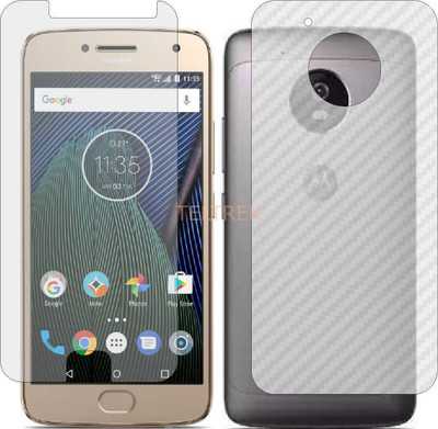 TELTREK Front and Back Screen Guard for MOTOROLA MOTO G5 PLUS (Front Matte Finish & Back 3d Carbon Fiber)(Pack of 2)