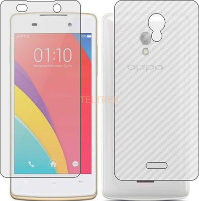 TELTREK Front and Back Screen Guard for OPPO JOY PLUS (Front Matte Finish & Back 3d Carbon Fiber)(Pack of 2)