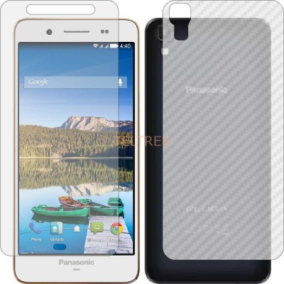 TELTREK Front and Back Screen Guard for PANASONIC ELUGA Z (Front Matte Finish & Back 3d Carbon Fiber)(Pack of 2)