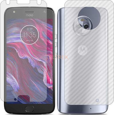 TELTREK Front and Back Screen Guard for MOTOROLA MOTO X4 4TH GEN (Front Matte Finish & Back 3d Carbon Fiber)(Pack of 2)