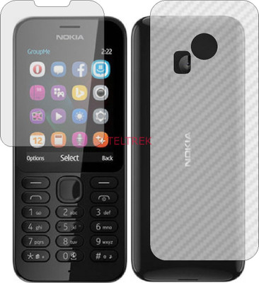 TELTREK Front and Back Screen Guard for NOKIA 222 (Front Matte Finish & Back 3d Carbon Fiber)(Pack of 2)