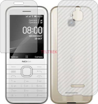 TELTREK Front and Back Screen Guard for NOKIA 8000 4G (Front Matte Finish & Back 3d Carbon Fiber)(Pack of 2)