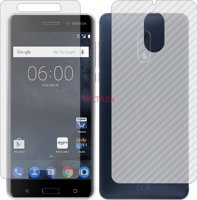 TELTREK Front and Back Screen Guard for NOKIA TA 1003 NOKIA 6 (Front Matte Finish & Back 3d Carbon Fiber)(Pack of 2)