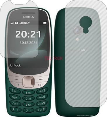 TELTREK Front and Back Screen Guard for NOKIA 6310 2021 (Front Matte Finish & Back 3d Carbon Fiber)(Pack of 2)