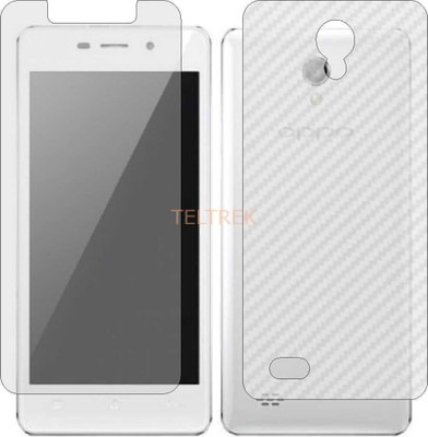 TELTREK Front and Back Screen Guard for OPPO A11 W JOY 3 (Front Matte Finish & Back 3d Carbon Fiber)(Pack of 2)