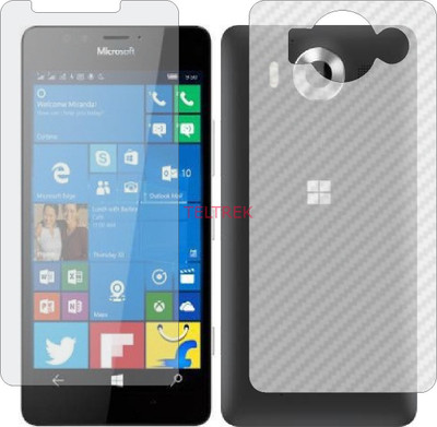 TELTREK Front and Back Screen Guard for NOKIA LUMIA 920 (Front Matte Finish & Back 3d Carbon Fiber)(Pack of 2)