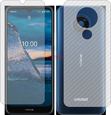 TELTREK Front and Back Screen Guard for NOKIA C5 ENDI (Front Matte Finish & Back 3d Carbon Fiber)(Pack of 2)