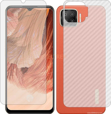 TELTREK Front and Back Screen Guard for OPPO F17 (Front Matte Finish & Back 3d Carbon Fiber)(Pack of 2)