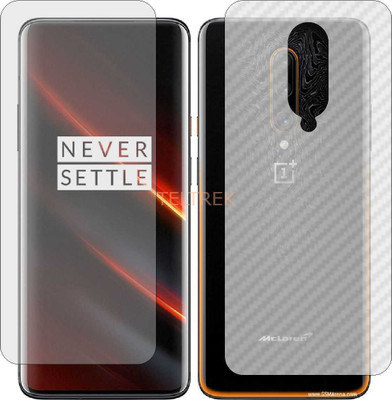TELTREK Front and Back Screen Guard for ONE PLUS 7T PRO 5G MCLAREN (Front Matte Finish & Back 3d Carbon Fiber)(Pack of 2)