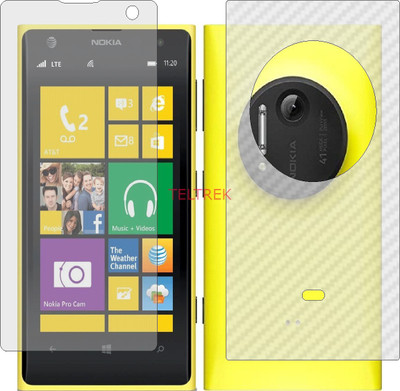 TELTREK Front and Back Screen Guard for NOKIA LUMIA 1020 (Front Matte Finish & Back 3d Carbon Fiber)(Pack of 2)