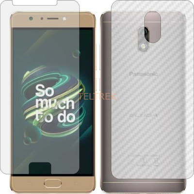 TELTREK Front and Back Screen Guard for PANASONIC ELUGA RAY 700 (Front Matte Finish & Back 3d Carbon Fiber)(Pack of 2)