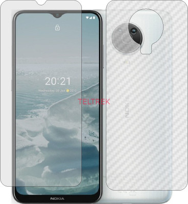 TELTREK Front and Back Screen Guard for NOKIA G20 (Front Matte Finish & Back 3d Carbon Fiber)(Pack of 2)