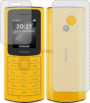 TELTREK Front and Back Screen Guard for NOKIA 110 4G (Front Matte Finish & Back 3d Carbon Fiber)(Pack of 2)