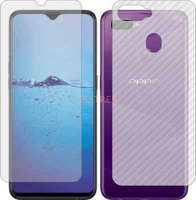 TELTREK Front and Back Screen Guard for OPPO F9 (Front Matte Finish & Back 3d Carbon Fiber)(Pack of 2)