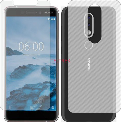 TELTREK Front and Back Screen Guard for NOKIA 6 2ND GEN (Front Matte Finish & Back 3d Carbon Fiber)(Pack of 2)
