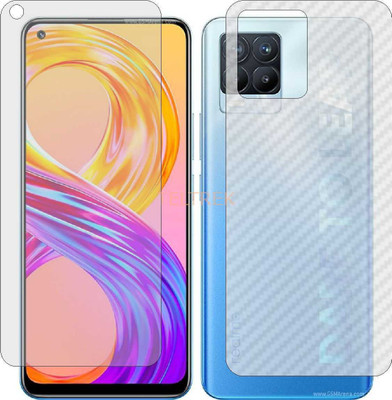 TELTREK Front and Back Screen Guard for REALME 8 PRO RMX 3081 (Front Matte Finish & Back 3d Carbon Fiber)(Pack of 2)