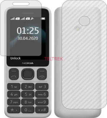TELTREK Front and Back Screen Guard for NOKIA 125 TA 1253 15DS (Front Matte Finish & Back 3d Carbon Fiber)(Pack of 2)