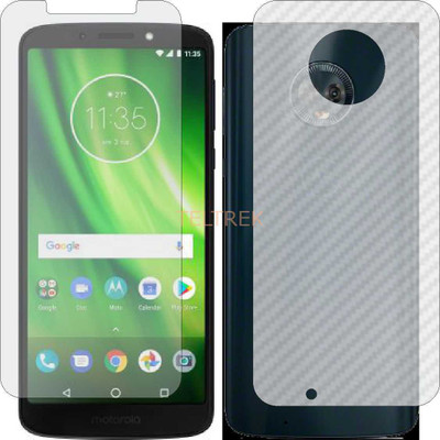TELTREK Front and Back Screen Guard for MOTOROLA MOTO G6 PLUS (Front Matte Finish & Back 3d Carbon Fiber)(Pack of 2)