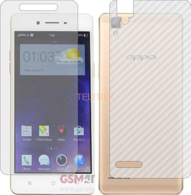 TELTREK Front and Back Screen Guard for OPPO F1 SELFIE (Front Matte Finish & Back 3d Carbon Fiber)(Pack of 2)