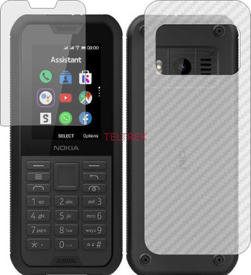 TELTREK Front and Back Screen Guard for NOKIA 800 TOUGH (Front Matte Finish & Back 3d Carbon Fiber)(Pack of 2)