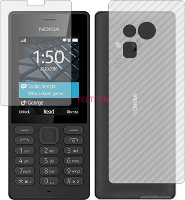 TELTREK Front and Back Screen Guard for NOKIA 150 DUAL SIM (Front Matte Finish & Back 3d Carbon Fiber)(Pack of 2)
