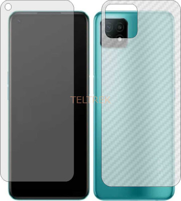 TELTREK Front and Back Screen Guard for OPPO A53 5G (Front Matte Finish & Back 3d Carbon Fiber)(Pack of 2)