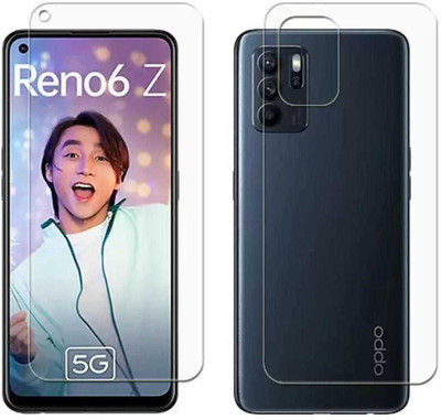 DOWRVIN Front and Back Tempered Glass for Oppo Reno 6Z 5G(Pack of 2)