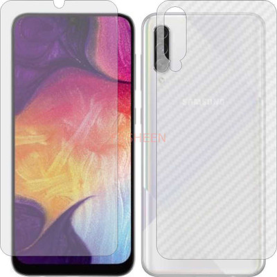 Fasheen Front and Back Tempered Glass for SAMSUNG GALAXY A50S (Front Matte Finish & Back 3d Carbon Fiber)(Pack of 2)