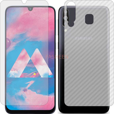 Fasheen Front and Back Tempered Glass for SAMSUNG GALAXY M30 (Front Matte Finish & Back 3d Carbon Fiber)(Pack of 2)
