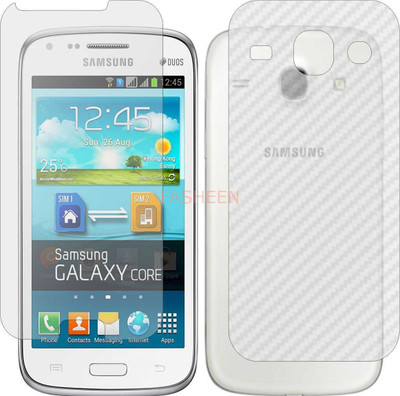 Fasheen Front and Back Tempered Glass for SAMSUNG GALAXY CORE DUOS I8262 (Front Matte Finish & Back 3d Carbon Fiber)(Pack of 2)