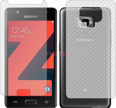 Fasheen Front and Back Tempered Glass for SAMSUNG Z4 (Front Matte Finish & Back 3d Carbon Fiber)(Pack of 2)