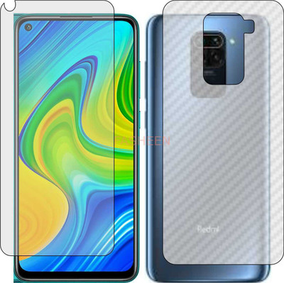 Fasheen Front and Back Tempered Glass for REDMI 10X (Front Matte Finish & Back 3d Carbon Fiber)(Pack of 2)