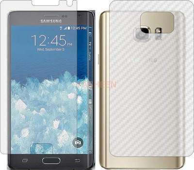 Fasheen Front and Back Tempered Glass for SAMSUNG NOTE 5 EDGE (Front Matte Finish & Back 3d Carbon Fiber)(Pack of 2)
