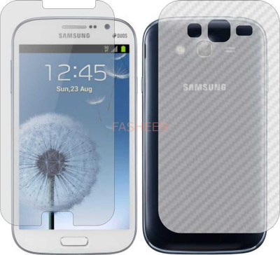 Fasheen Front and Back Tempered Glass for SAMSUNG GALAXY GRAND I9080 I9082 (Front Matte Finish & Back 3d Carbon Fiber)(Pack of 2)