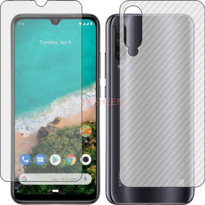 Fasheen Front and Back Tempered Glass for XIAOMI MI A3 (Front Matte Finish & Back 3d Carbon Fiber)(Pack of 2)