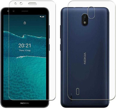 DOWRVIN Front and Back Tempered Glass for Nokia C10 + Plus(Pack of 2)