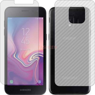 Fasheen Front and Back Tempered Glass for SAMSUNG GALAXY J2 PURE (Front Matte Finish & Back 3d Carbon Fiber)(Pack of 2)