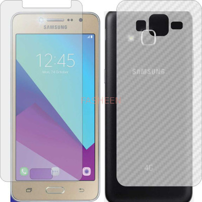 Fasheen Front and Back Tempered Glass for SAMSUNG GALAXY J2 ACE (Front Matte Finish & Back 3d Carbon Fiber)(Pack of 2)