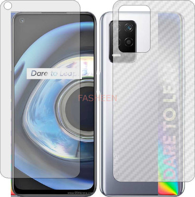 Fasheen Front and Back Tempered Glass for REALME Q3 5G (Front Matte Finish & Back 3d Carbon Fiber)(Pack of 2)