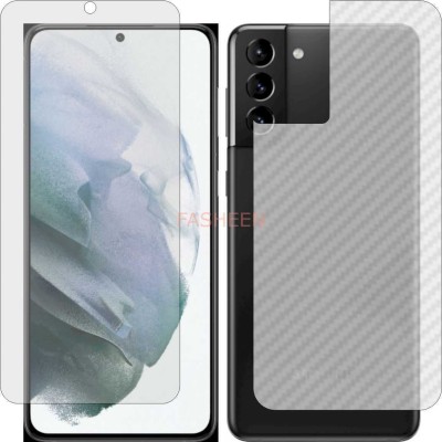 Fasheen Front and Back Tempered Glass for SAMSUNG GALAXY S21 PLUS 5G (Front Matte Finish & Back 3d Carbon Fiber)(Pack of 2)