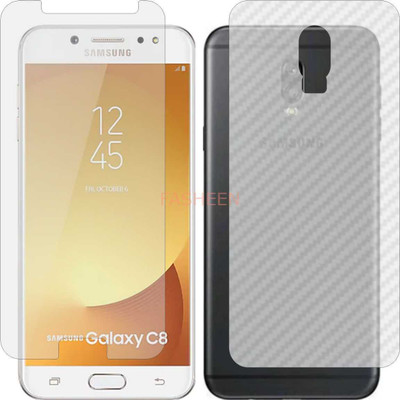 Fasheen Front and Back Tempered Glass for SAMSUNG GALAXY C8 (Front Matte Finish & Back 3d Carbon Fiber)(Pack of 2)